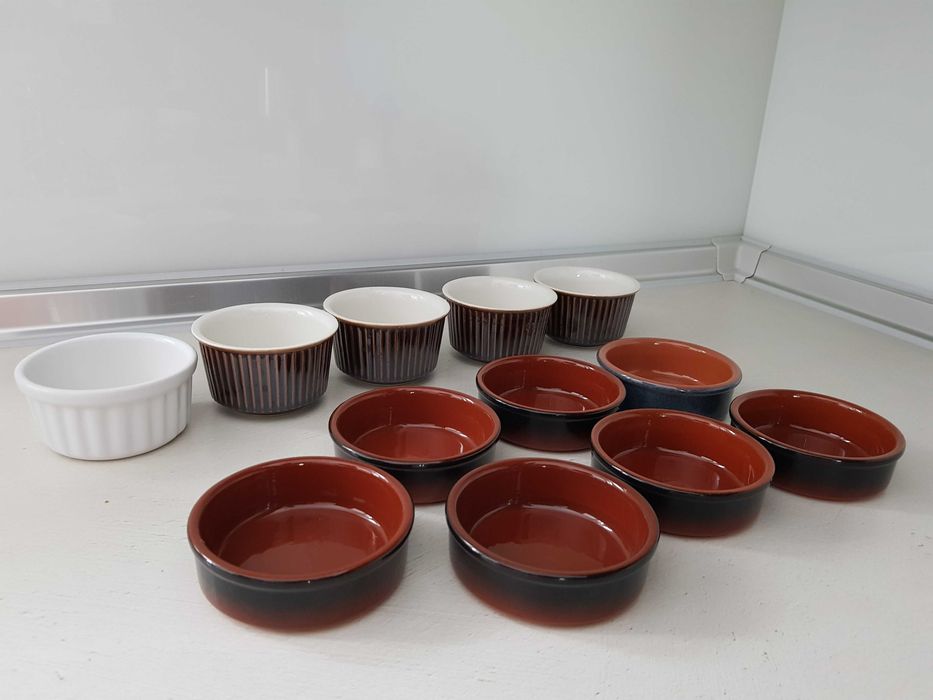Kokilki  naczynia do zapiekania kamionkowe – zestaw 12 szt-st. idealny