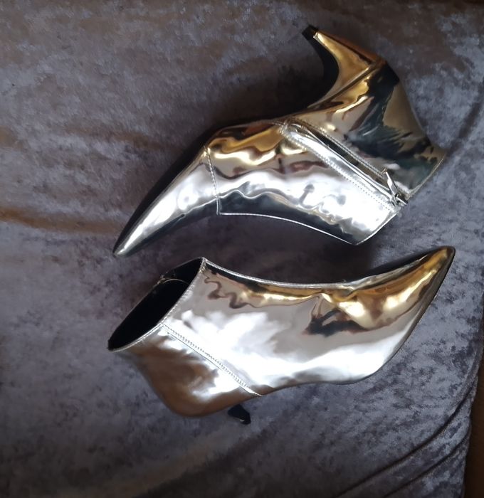 Srebrne botki Zara 37