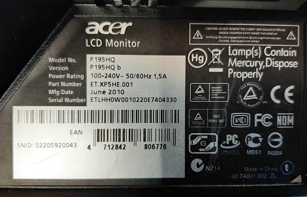 Monitor de PC Acer442367836506695682
