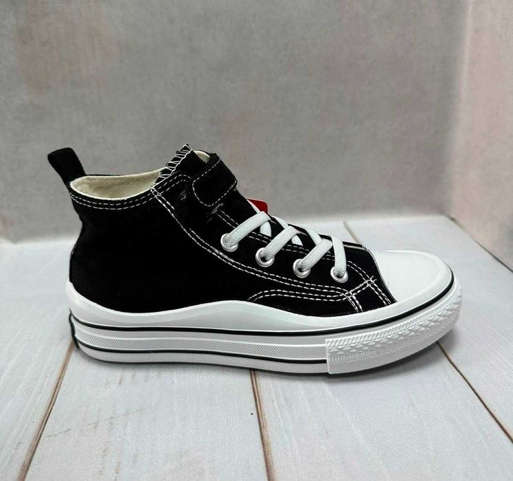 Модые  детские кеди Apawwa converse высокие черные р32   20,5 см