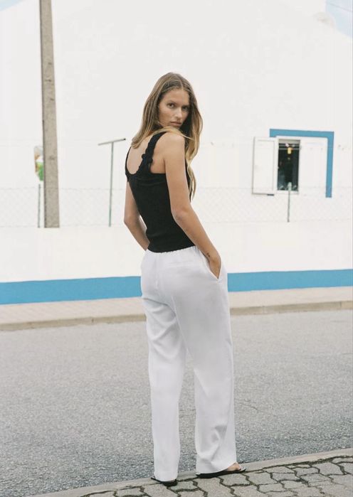 Штани лляні zara