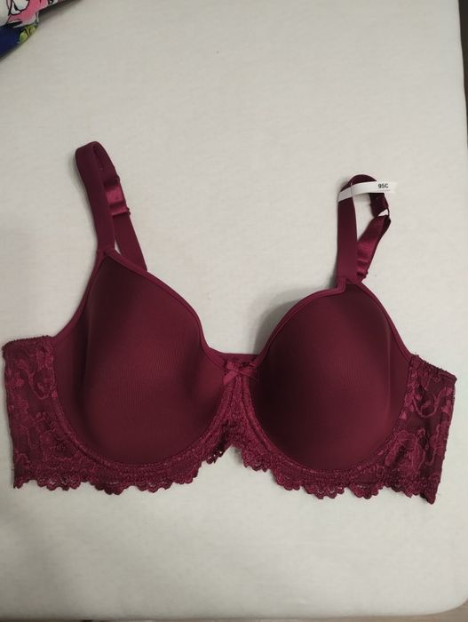Biustonosz stanik 95C bordowy