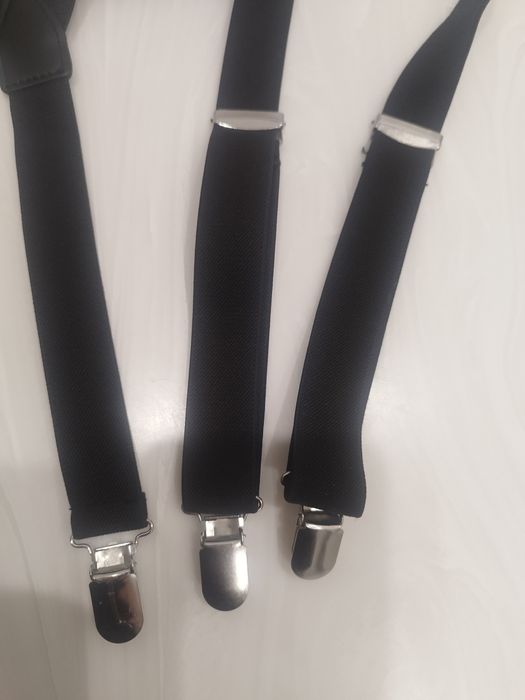 Męskie szelki, czarne, jak nowe