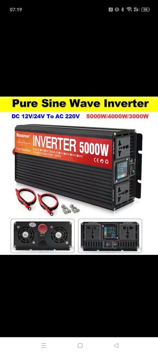 Інвертор перетворювач живлення 12/220 /5000Вт CJ-5000 Q