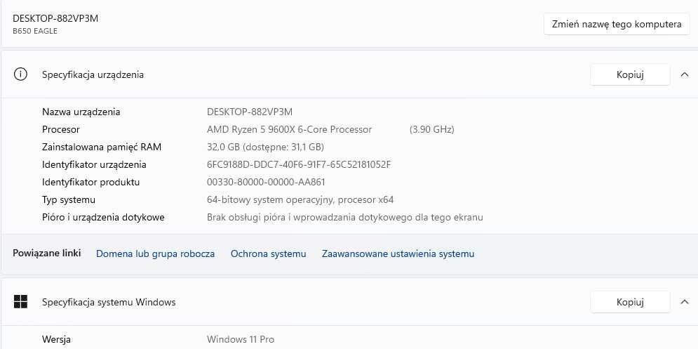 PC Komputer stacjonarny gamingowy Ryzen 5 / 32GB RAM / RTX 5060 K&B