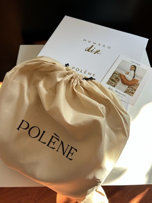 Сумка шопер Polene Cyme Mini коричнева з ручками