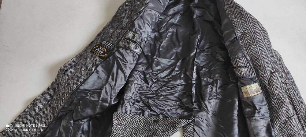 CALEDON TWEED Płaszcz Vintage Ireland  Premium M/L