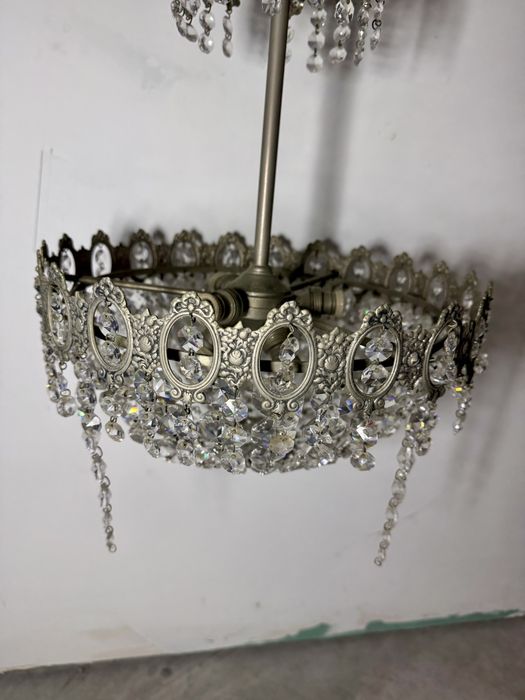 Lustre de teto antigo de cristal