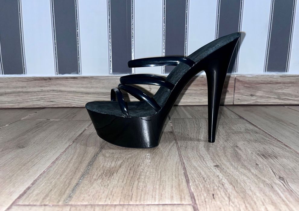 149/ OD RĘKI 45 szpilki klapki obcas 15 Trans Crossdress buty 36-46 EU