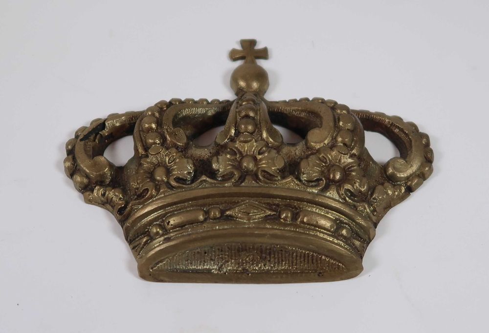 Coroa real em metal maciço (latão / bronze)