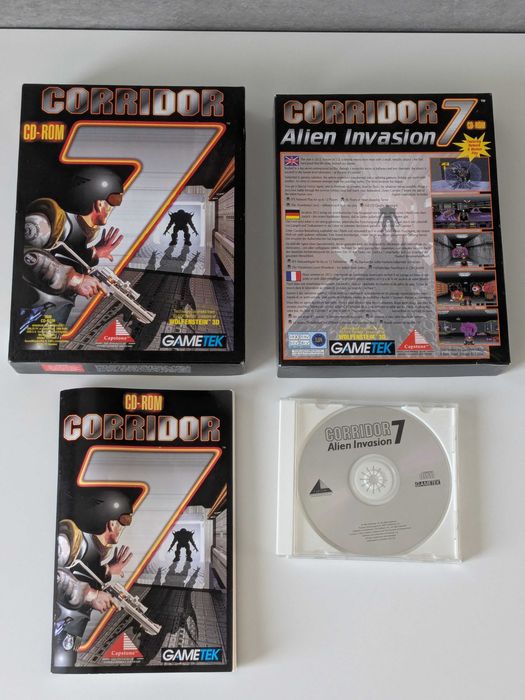 Corridor 7 Alien Invasion gra BIG BOX PC EN silnik Wolfenstein 3D 1994