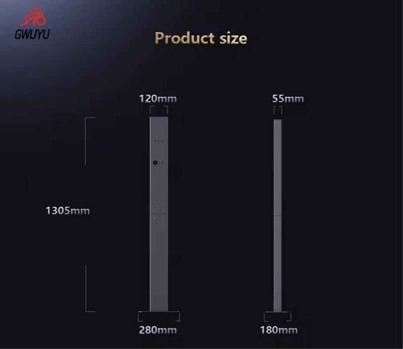 Poste Vertical p/ Wallbox c/ Sombra - Exterior