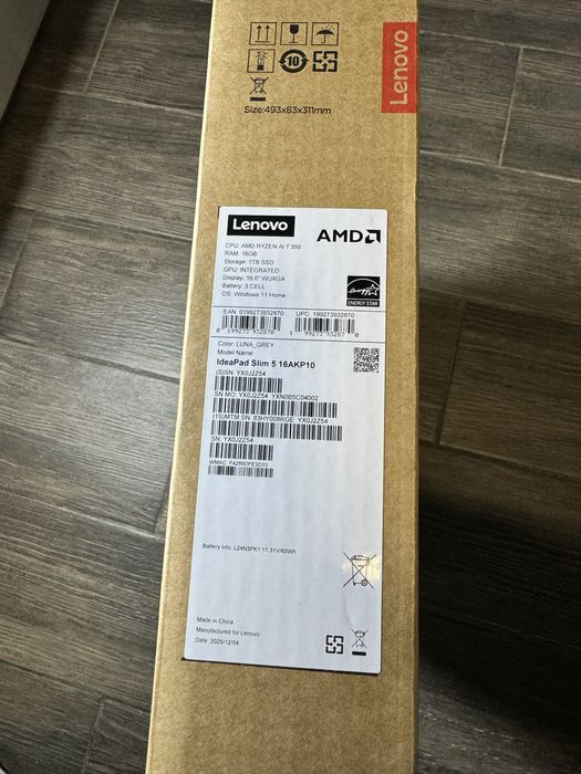 Lenovo IdeaPad Slim 5 16AK10 новий заракований