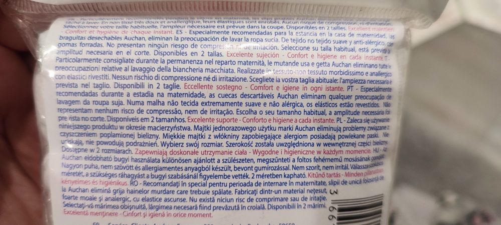 Cuecas descartáveis maternidade 44/48- Novas