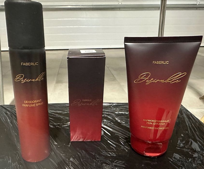 Perfume + Gel de Banho + Spray Perfumado Desirable Faberlic