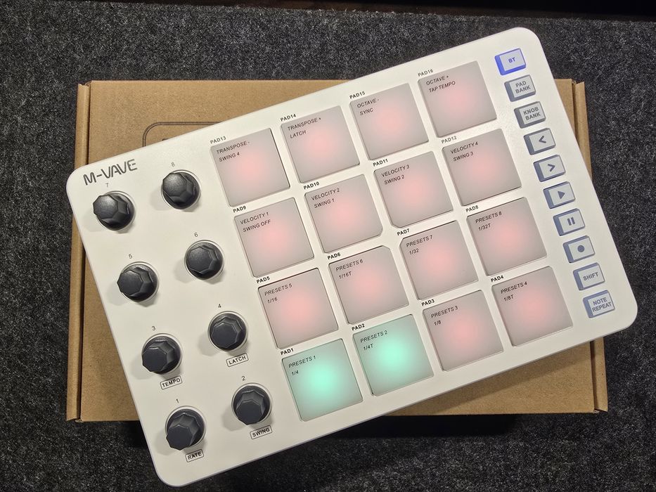 Controlador MIDI M-Vave SMC-PAD (Como Novo / Na Caixa)