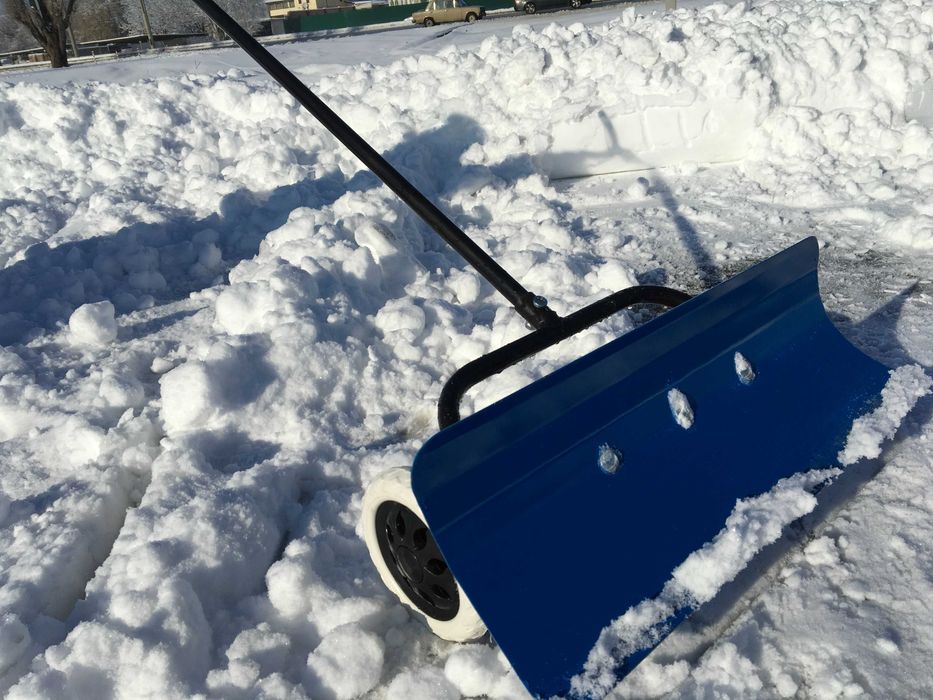 Лопата на колесах для снега Шустрик-3А,з подвійною ручкою-алюминий