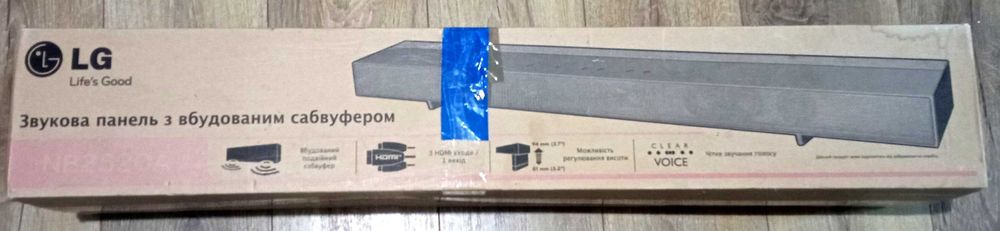Терміново - звукова панель, саундбар з сабвуфером, кінотеатр LG NB2520A
