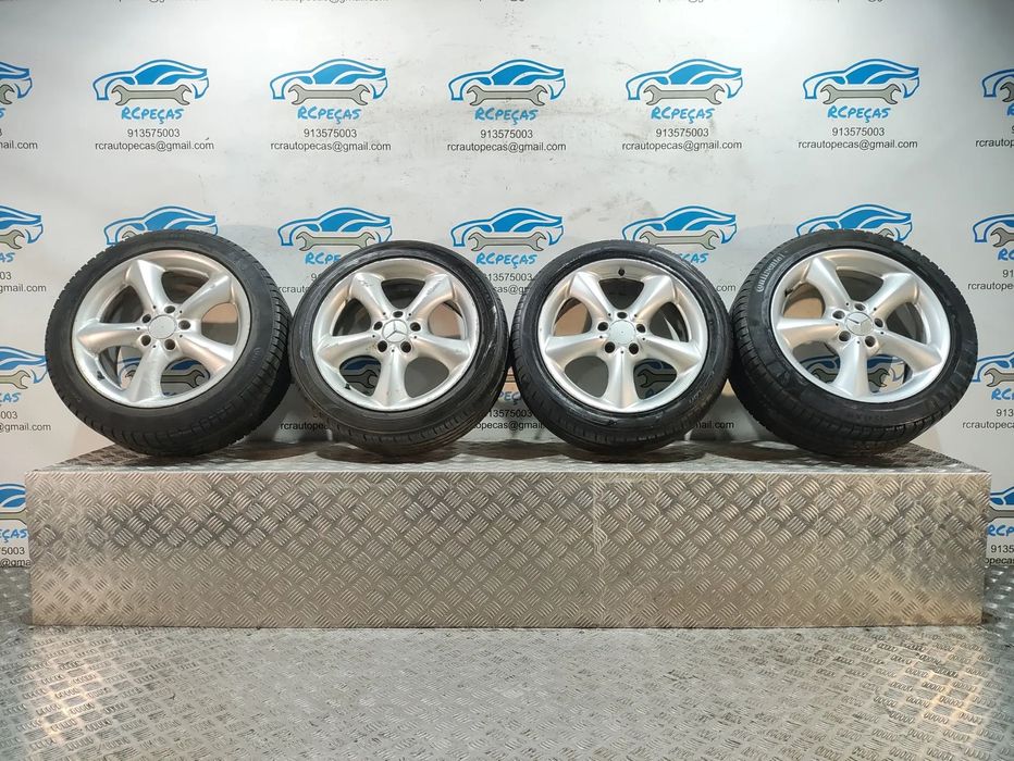 Conjunto Jantes 17 Originais Mercedes Benz Class C W203 7,5J 8,5J ET34 ET36 5x112