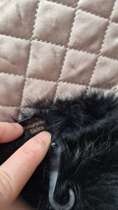 Rękawiczki skórzane z futerkiem XL