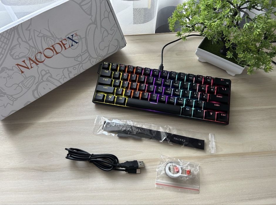 ajazz nk 61 white and black