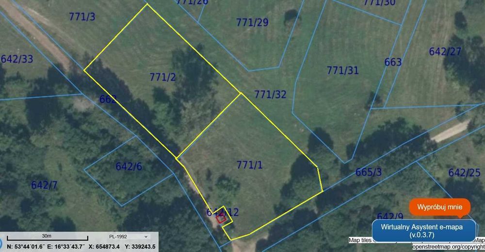Działka Budowlana Parsęcko 771/2 - 1697m2 z dostępem do drogi gminnej