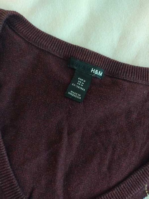 Bordowy sweter H&M rozm M