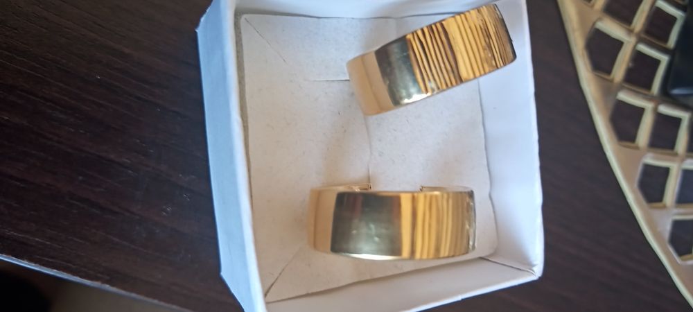 925 Srebrne kolczyki pozłacane