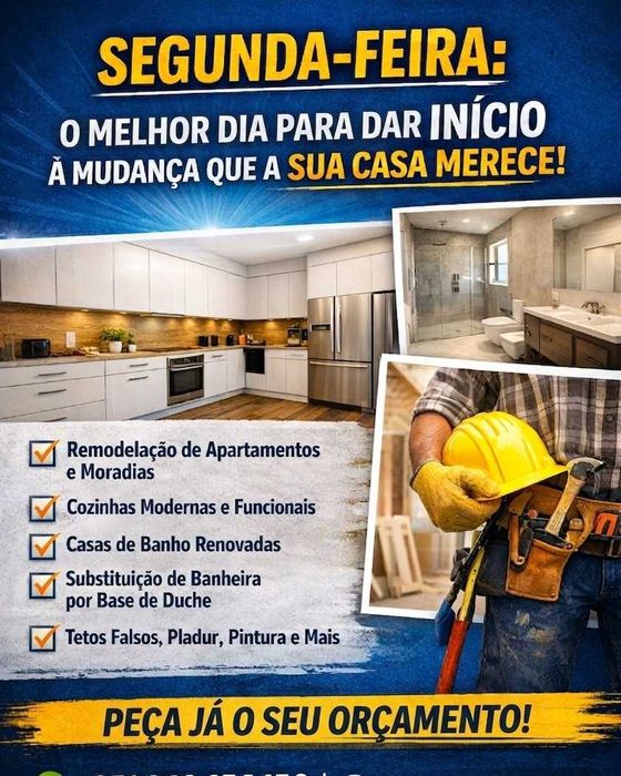 Remodelação Geral de Apartamentos, Cozinha, Casa de Banho e Pladur