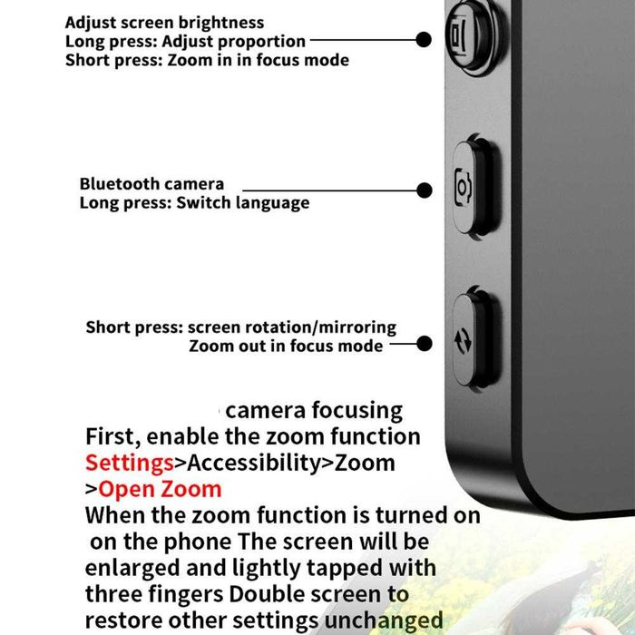 Magnetyczny ekran monitor do selfie Iphone android RK-X40L