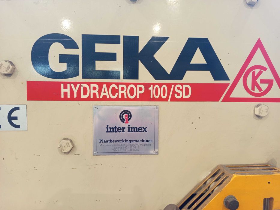 Nożyce - prasa wykrawająca GEKA model Hydrocrop 100/SD sterowana CNC