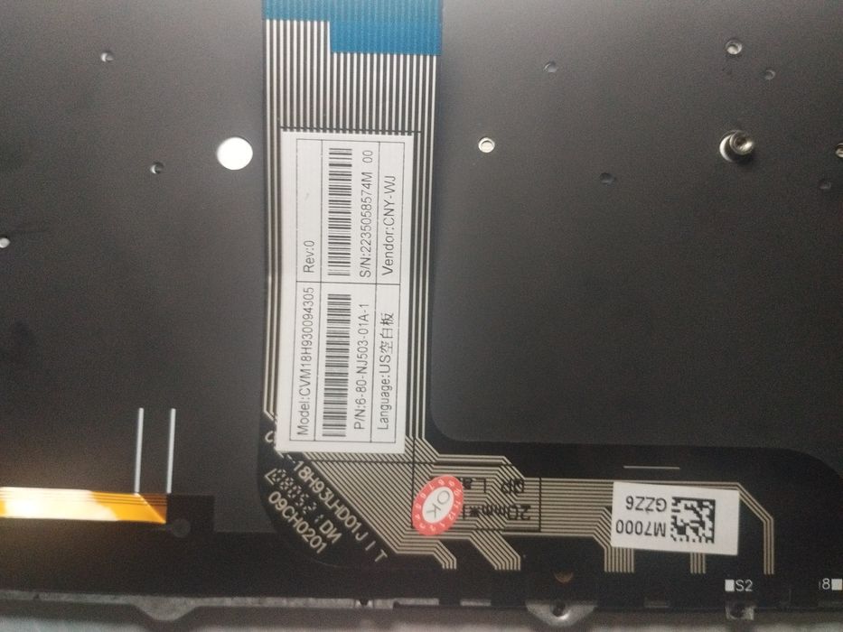 Клавіатура для ноутбука Gigabyte Gaming G5, G7 US/RU