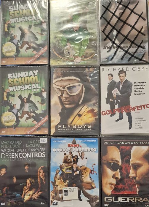 Filmes DVDs - novos e selados (O valor indicado é por 1 DVD)