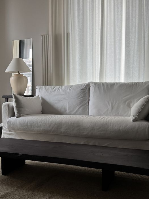 Dębowy stolik kawowy solid oak coffee table ciemny brąz rustykalny