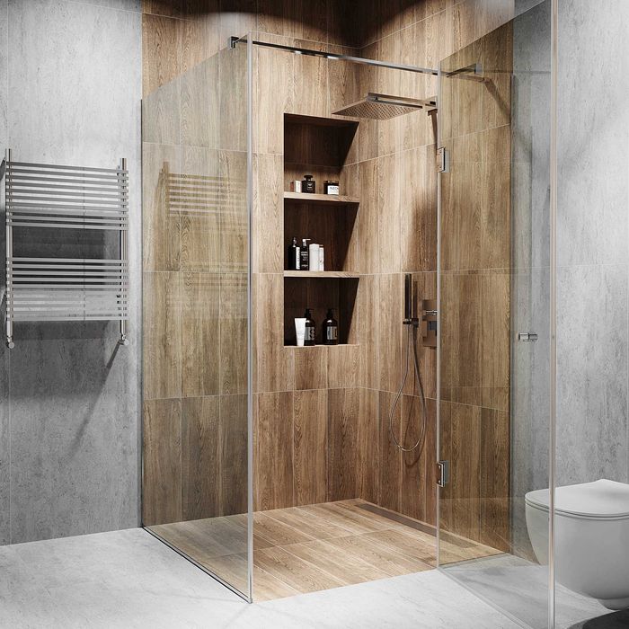 Розпашні душові кабіни зі скла на замовлення — Альфа-Глас