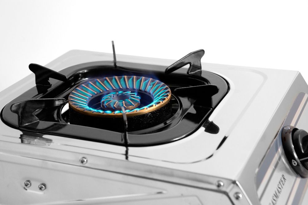 kuchenka gazowa jednopalnikowa do wewnątrz z zabezpieczeniem i zapalar