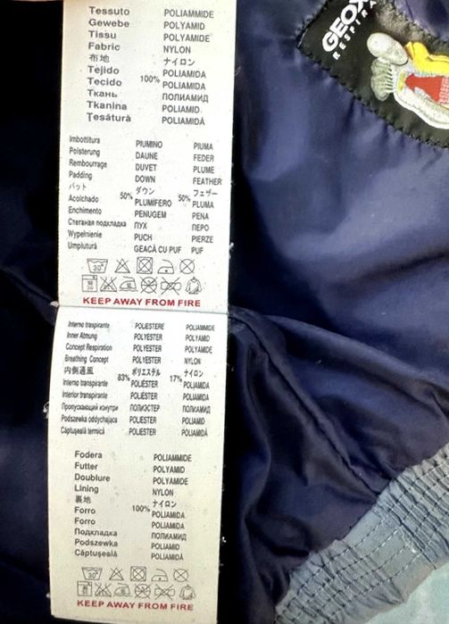 Пухова куртка дитяча Geox Respira. 10-12 років