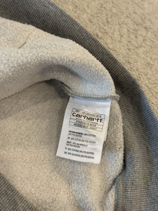 Кофта Carhartt WIP бавовняна сіра з капишоном