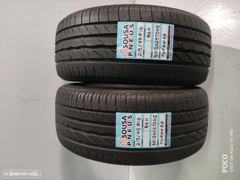 2 pneus 95% de piso 215-45/16 Bridgestone - oferta dos portes