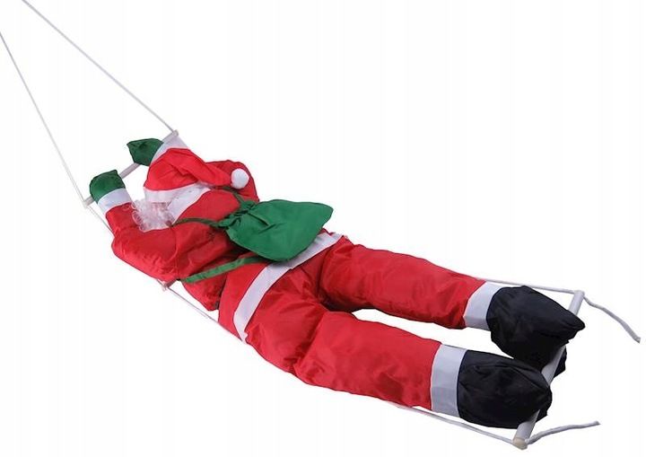 mikołaj na drabince 120cm boże narodzenie