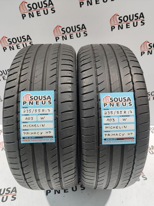 2 pneus semi novos 235-55R17 Michelin - Oferta dos Portes