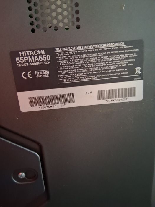 Tv plasma 55" Hitachi
