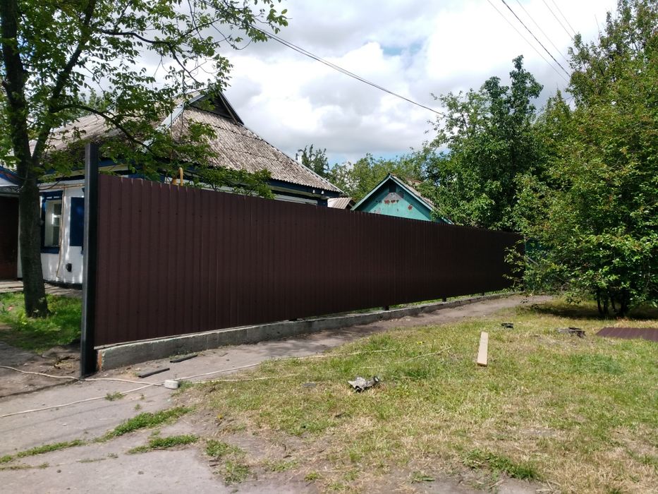 Заборы из профнастила,установка и демонтаж.