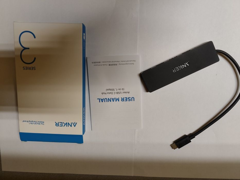 Anker USB-C Data Hub (4-in-1, 5Gbps), kompaktowy rozdzielacz portów USB