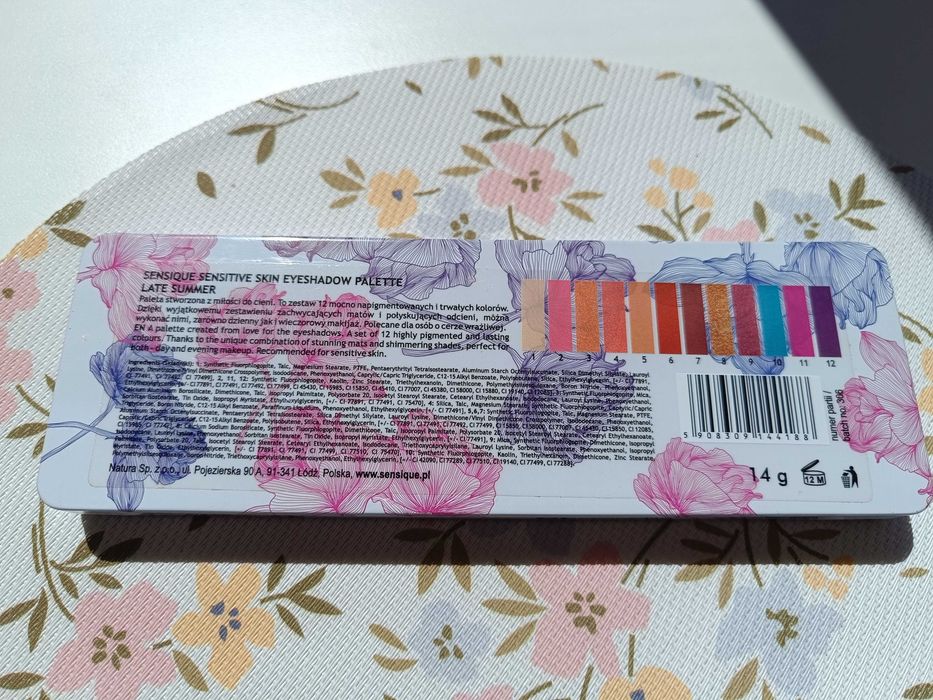 Paleta cieni Late summer, Sensique