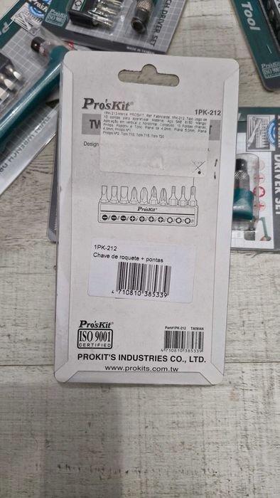 Chave de Roquete em L Pro'sKit + 10 Pontas – Nova e Selada