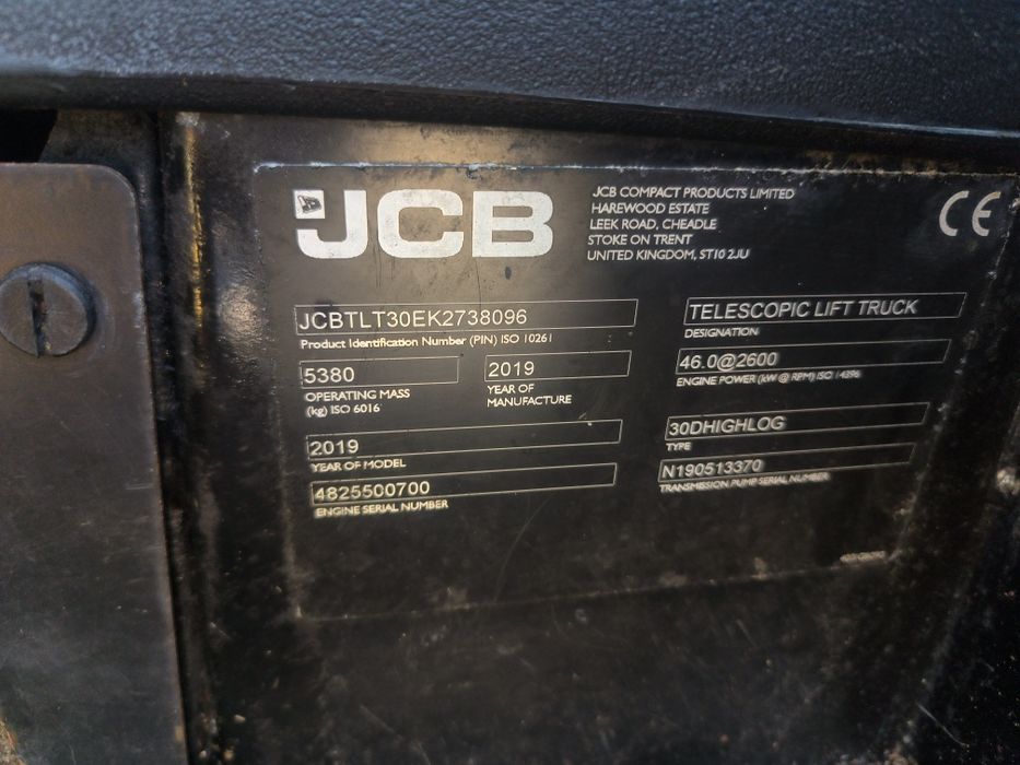 JCB 30 DHL 2019/3600 h