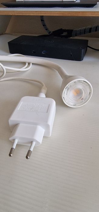 NÄVLINGE Projetor c/mola LED, branco