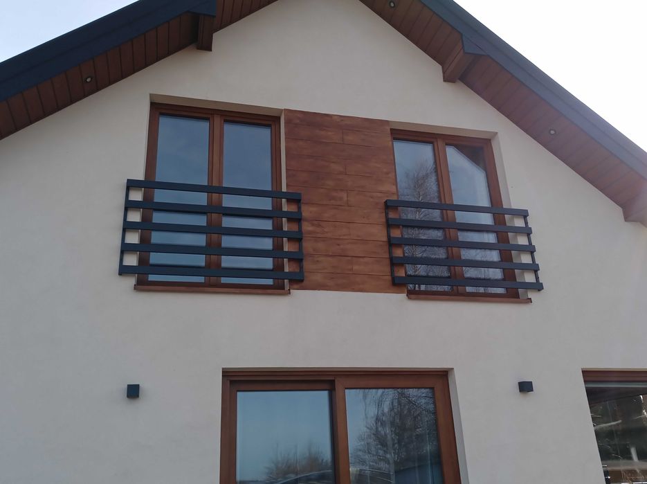 Balustrada francuska balkon francuski zewnętrzna do ściamy ocynk ral
