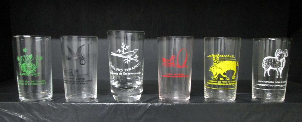 Colecção Copos Antigos - 6 Copos de Fenómenos do Entroncamento
